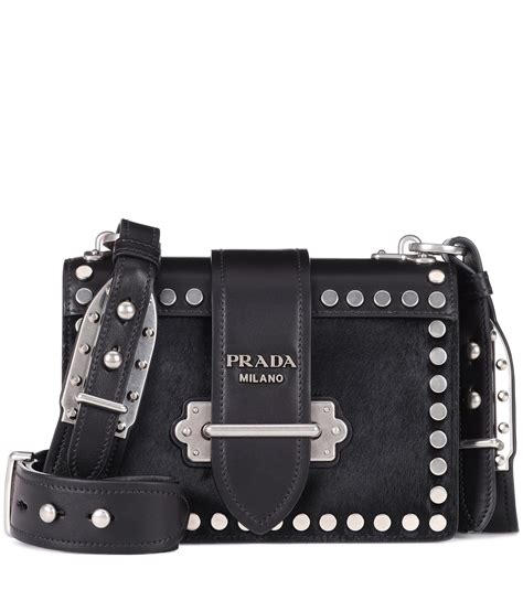 prada cahier black|prada leather shoulder bags.